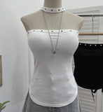 Real Shooting Hottie Hanging Neck Out Shoulder Vest Sexy Body Hollow Strap Bare Back Short Thoracic Top 6606