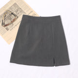 Real-Shooting Half-Dressed New Spring And Summer 2025 New Suit Skirt High-Waisted Hip-Proof Open-Fork Skirt 8871