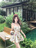 Sea Island Holiday Wearing Sanya Travel Summer Birthday Dress Printed Dress Design Sweet Dress Woman