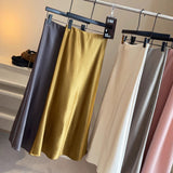 Autumn And Winter Thickened State Slid Fishtail Dress Mid-Length 2025 New High-Waist A-Word Half-Body Skirt