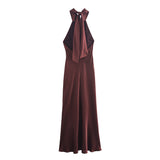 2025 Autumn New Women's Dress Women's High-End Bare Back Hanging Neck French Elegant 8739331