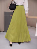 The Long Dress Dress Of The Bowed Dress Woman 2025 Early Spring New High-Waisted Pendant Big Swing Dress Spring And Autumn Color Skirt