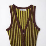 Spring/Summer 2025 New Women's Fashion Sexy Hottie Striped Knitted Dress 8779155