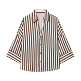 Spring 2025 New Long Fashion Loose Casual Design Small Shirt Top 2340939