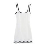 New Women's Fashion Sexy Hottie Pearl Embroidery Dress 5584114