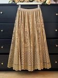Lace Hook Hollow Half-Dress Woman Autumn High Waist Hanging Feeling Loose Folds Long Umbrella Skirt