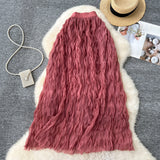Fairy Half-Body Dress 2026 New High-End Folding Pendant Mesh Dress High Waist Thin A Word Medium Long Skirt