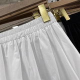 Spring 2025 New White Dress Women Look Good-Looking Popular Unique High-Rise Repair Medium-Long A-Shaped Skirt