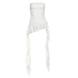 Irregular Lotus Edge Hollow Lace Tective Breast Vest Woman Summer 2025 Hot Girl Pure Want To Repair Slim Top