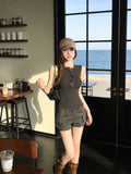 Vintage Henry Collared Word Vest Women Wearing Unique Beautiful Big Looking Waist Babes Sleeveless Top