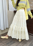 2026 New Fashion Embroidery Splicing Skirt High Waist Tight Design A-Word Solid Half-Body Skirt