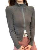 Autumn And Winter Korean Small Collared Short Coat Woman 2025 Fashion Full Dress Top