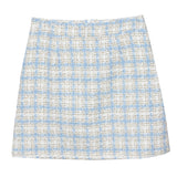 French-Style Light-Cooked Wind Coarse Flowers Lattice Short Skirt 2025 Spring And Autumn Small Fragrant Wind Showing Thin A-Word Bag Hip Skirt 8895