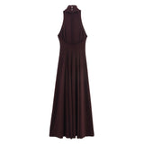 Autumn 2025 New Women's Fashion Sexy Hot Girl Show Back Long Dress 5063253