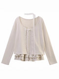 Pure Style Temperament Fashion Suit Autumn 2026 New Cardigan Sling Vest Two Sets Of Tide