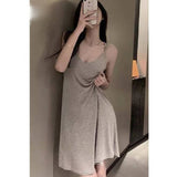 2025 Korean Ins Summer Sling Dress Dress Pure Lusty Thin Girl Home Clothes Pajamas