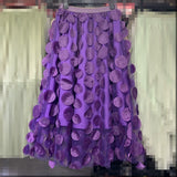 Design Sense Three-Dimensional Wave Point Retro A Skirt 2025 Autumn And Winter New Fashion Thin Mesh Dress Skirt Dress Dress Woman
