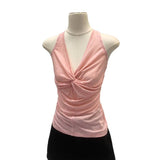 Real Shot Lyselle Tian Silk Wool Hanging Back Twisted Folded V-Neck Sleeveless Sleeve Sling Vest Female Summer Design Blouse