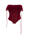 Real-Patting Hottie Tied With Fish Bone With Chest Pad Anti-Slip Tector Wrap Bra Wrapped Bra Short Sleeveless Top 2885