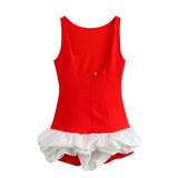 New Women's Fashion White Sleeveless Short Skirt Dress In Autumn 2025 8453777
