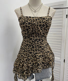 Real Shooting With Chest Pad 2026 Summer New Slings Female Hottie Design Leopard-Print Leaves Floating Belt 9329