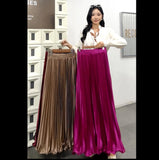 Temperament Snowflake Saustrade Organ Hundred-Fold Skirt Female Hanging A Word Thin Dress