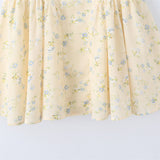 Women's Clothing 2026 New French Yellow Broken Flowers Waist Holiday Sling Skirt