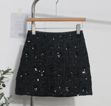 2025 New Scaro Squint Red Skirt High Waist Thin A Word Backbage Anti-Walking Short Skirt 8286
