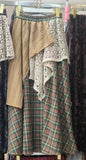 The New 2025 Autumn And Winter Stack Wears Two Layers Of Multi-Layered Splicing Retro Lattice A-Skirt
