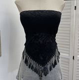 Real Shot With Chest Pad Anti-Slip Strip Tector Lace Wrapped Bra Tight Short Tid Lady Sleeveless Top Woman 1314