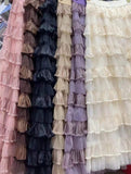 French Gentle Wind Mesh Dress Women's Autumn And Winter New Sweet High-Rise Layer Cake Skirt Temperament Shalin Skirt