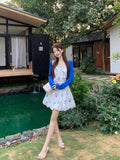 French Floral Sling Dress Woman 2025 Summer New Design Tender Sunscreen Shirt Two Sets