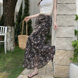 Smashed Snowflake Fishtail Skirt Women Summer 2026 New High-Waisted Hanging Feeling A Word Cover Bag Hip Skirt Slimy Skirt