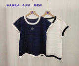 New Crash-Colf Hollow Lace Small Flying Sleeve Top Knitted Shirt Thin Short-Sleeved Women's Summer