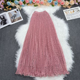 Lace A-Word Skirt Female Long-Skinny High-Rise Thin Elegant Dress In The Long Dress Multi-Colored