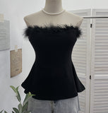 Solid Shot Hair Stitched Knitted Bra With Chest Pad Inside The Waist Sleeveless Wrapped Chest Cloth 9297
