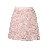 Three-Dimensional Flower Mesh Squins Tight Waist Half-Dress Women's Summer New A-B-Pack Hip Short Skirt 9103