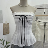 Real Shoot Hottie Tset Lady Summer Lace Lace T-Shirt With Bra Strap Short Vest Strap 8828