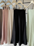 Acet-Sined Fishtail Half-Dress Woman 2025 Temperament Simple Hanging Feeling Thin As The Ass A Long Skirt