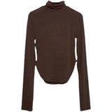 Pure Want Piled High-Necked Bottom Shirt With 2025 Spring And Autumn Korean Version Of Long-Sleeved T-Shirt Girl Hot Girl Tight Body Dress
