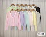 Ultra-Thin Sunscreen Knitted Small Cardigan Thin Women's Sling Skirt Burqa Spring And Autumn Ice Silk Air-Conditioning Shirt Short Coat