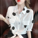 2026 New Blouse Shirt Age Reduction French Gentle Loose Half-Sleeved Blouse Short-Sleeved Shirt With Female Summer