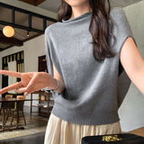 Unique Beautiful Bat Sleeve Shawl Knitted Women's 2025 Summer New Loose Lazy Style Temperament Cloak Top