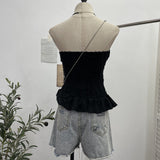 Real Shooting Wasteland Wind Thoracic Thoracic Do Old Hole Irregular Lotus Leaf Side Vest Millennial Babes Sleeveless Top 9228