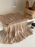 French-Style Escape Rope Island Ice Silk And Folded Skirt Women's Summer Gentle Holiday Style A Word Umbrella Skirt