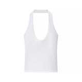 2025 Summer New Women's Fashion Sexy Hot Girl Hanging Neck Short T-Shirt 4424308