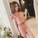 Summer Pet Petting Children Born High Girlfriends Korean Version Of 150Cm Short-Sleeved Casual Pants 150Cm155 Two Sets