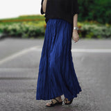 Long-Long Crumbilled Skirt Women's Dance Dress Korean High Temperature Folding Folded Skirt Flowing Folding Skirt