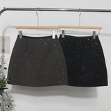 Real Shooting Explosion Small Scented Squint A Short Skirt Women Winter High Waist This Pack Hip Anti-Walking Short Skirt 1312