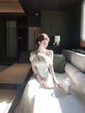 French Dress Female Senior Sense Of The Word Kinesi Dress Sleeveless Temperament Waist Birthday Dress